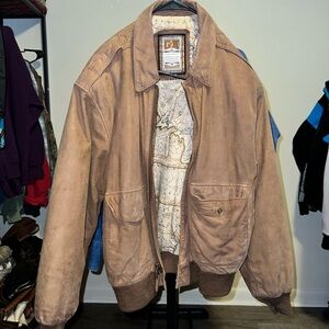 Vintage 90s Global Identity G-III Leather Jacket Bomber Size Small